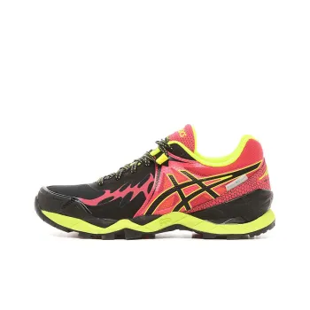 Asics Gel-Fuji Endurance Plasmaguard Wear-Resistant Low-Top Running Shoes Women's Black Red Patchwork