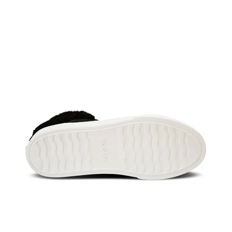 HOGAN Skateboard Shoes Women's High Top Black-6