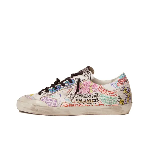 Golden Goose Super-Star Skateboard Shoes Women's Low-Top White/Red/Black