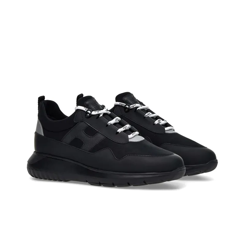 HOGAN Interactive³ Cushioning Anti-Slip And Wear-Resistant Low-Top Casual Shoes Men's Black-2
