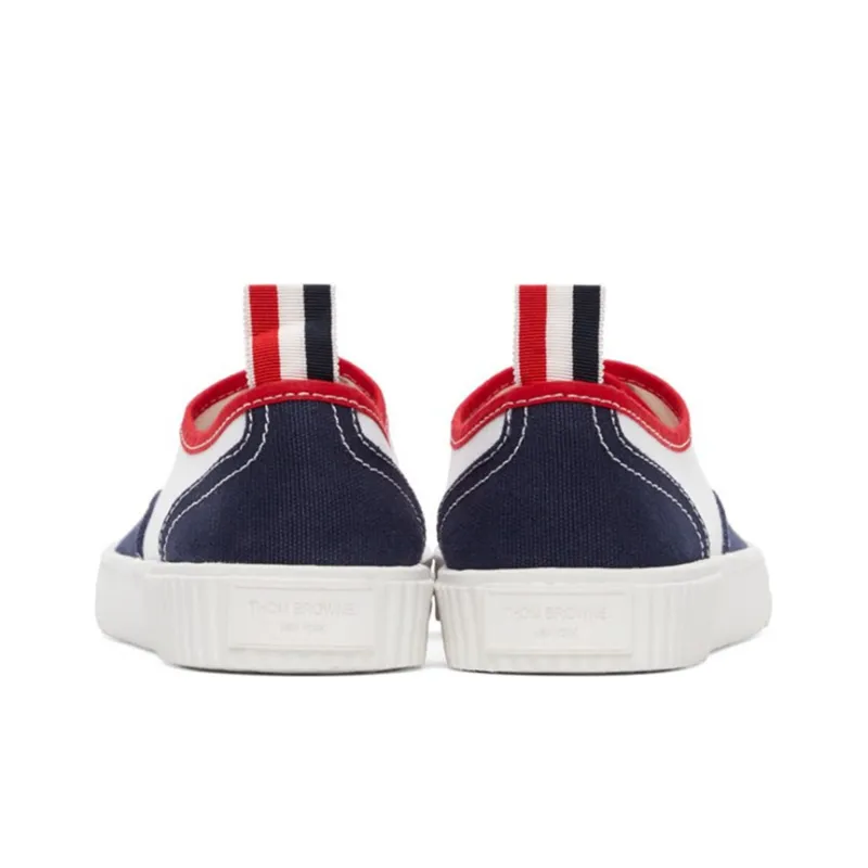THOM BROWNE Heritage Canvas Sneakers-4