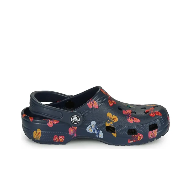 Crocs Classic Vacay Vibes Butterfly Clogs 'Navy Multi'-1