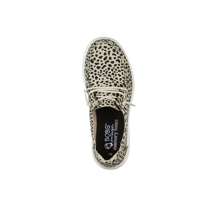 Skechers BOBS SKIPPER Cushioning Anti-Slip And Wear-Resistant Low-Top Sports Casual Shoes Women's Leopard Print-3