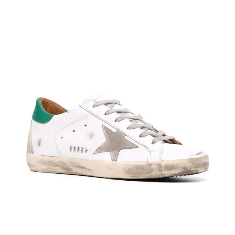 Golden Goose Super-Star White Green Grey Suede Patch-2
