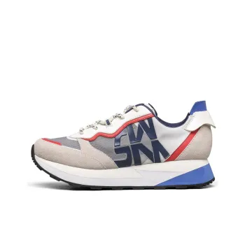 Skechers Heydayz Cushioning Anti Slip And Wear Resistant Low Top Training Running Shoes Women's White Blue Pink