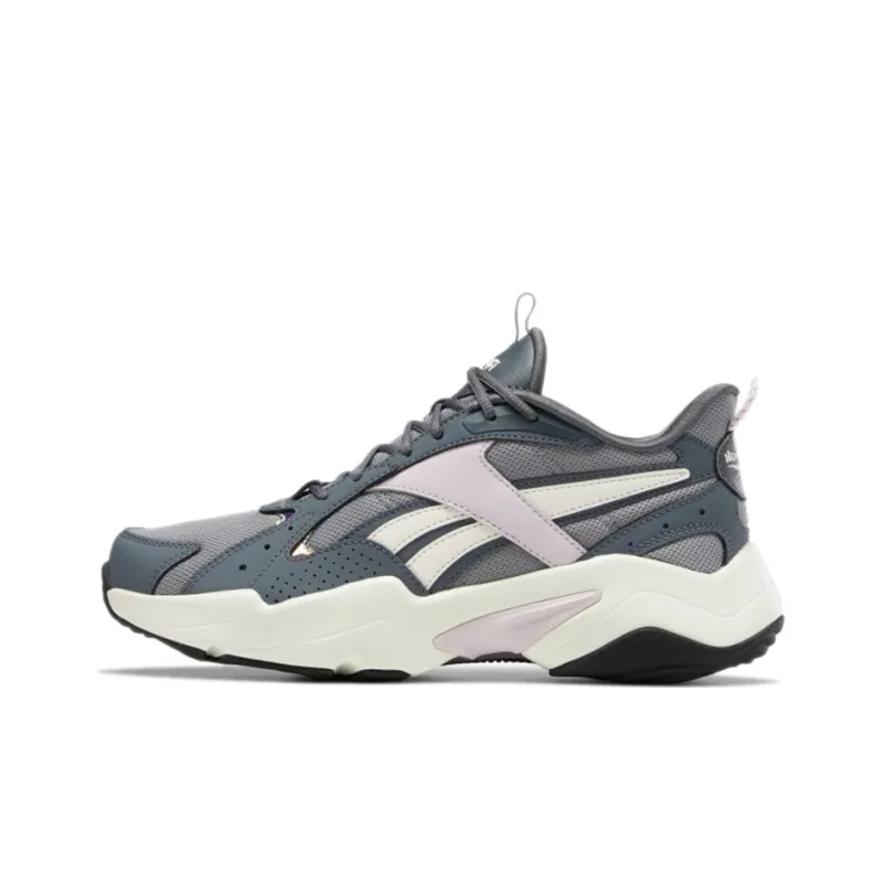 Reebok Turbo Restyle Non-slip Wear-resistant Shock Absorption Low-Top Running Shoes Women's Gray Blue-0