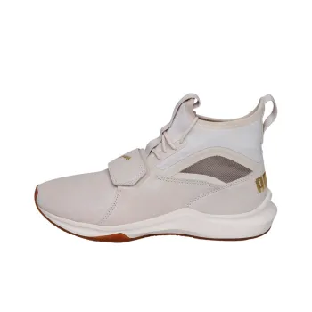 PUMA Phenom Oceannaire Anti-Slip Wear-Resistant High-Top Running Shoes Women's Ecru