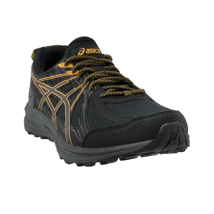 Asics Frequent Trail Breathable Low-Top Running Shoes Men's Black Gold-2