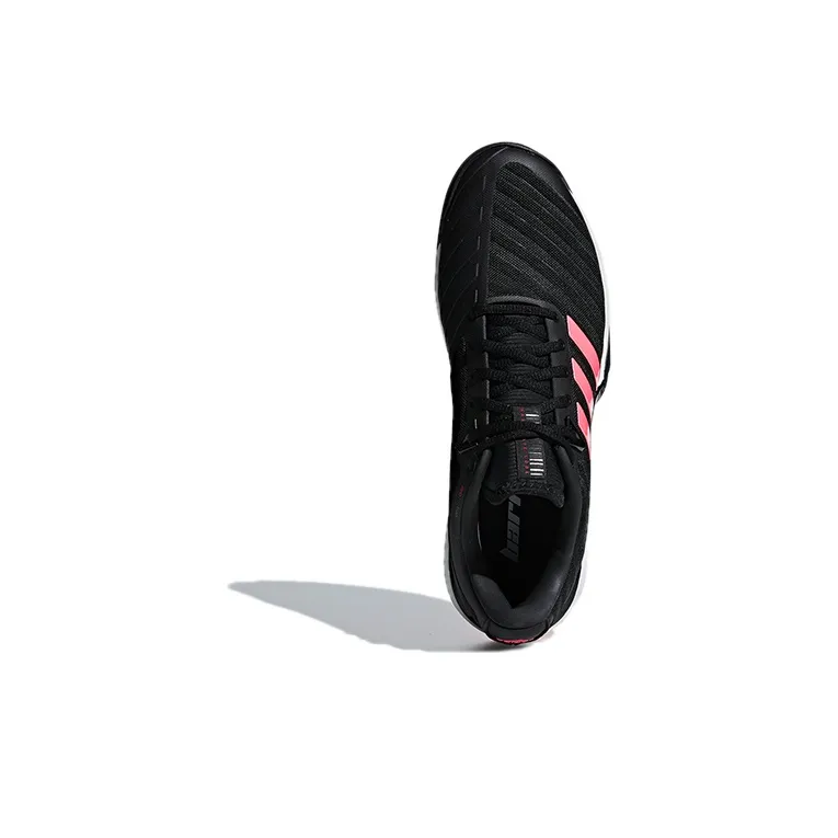 Adidas Barricade 2018 Wear-Resistant Low-Top Tennis Shoes Men's Black Pink-4
