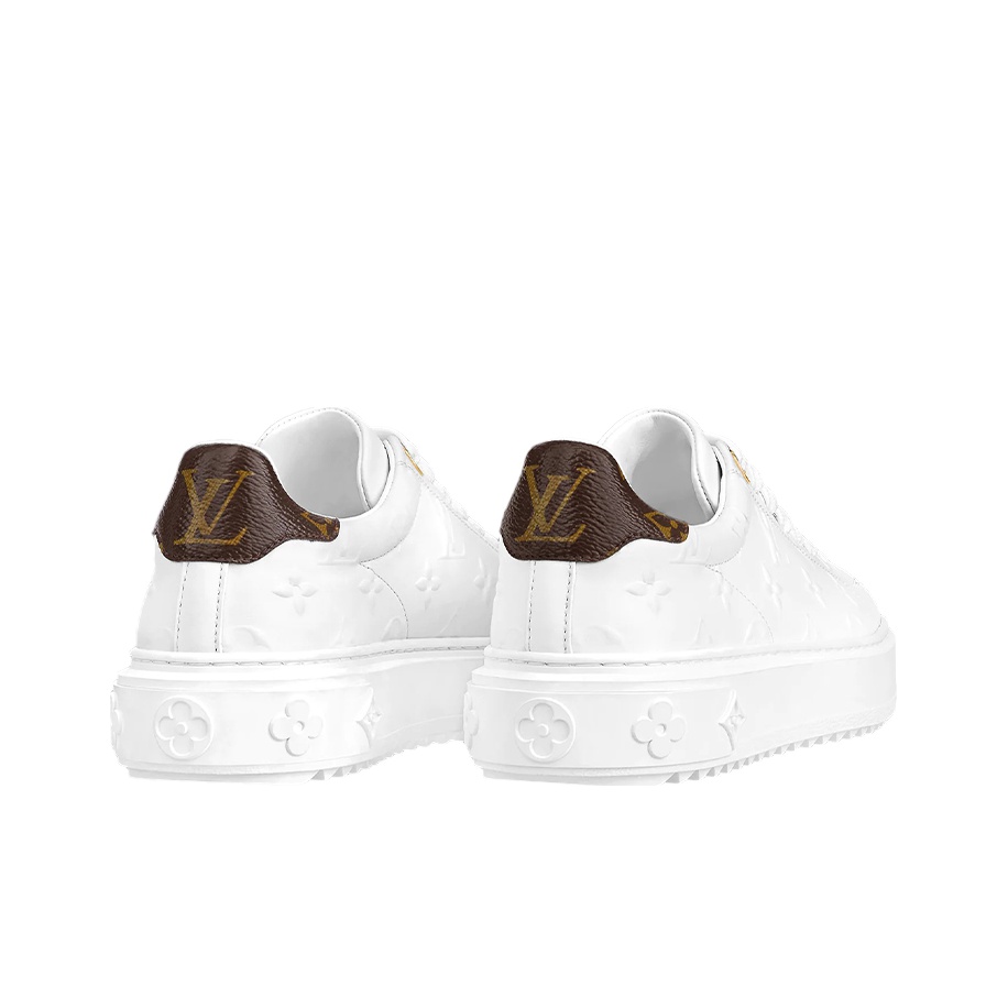 LOUIS VUITTON Time Out Sneakers 'White With White Monogram