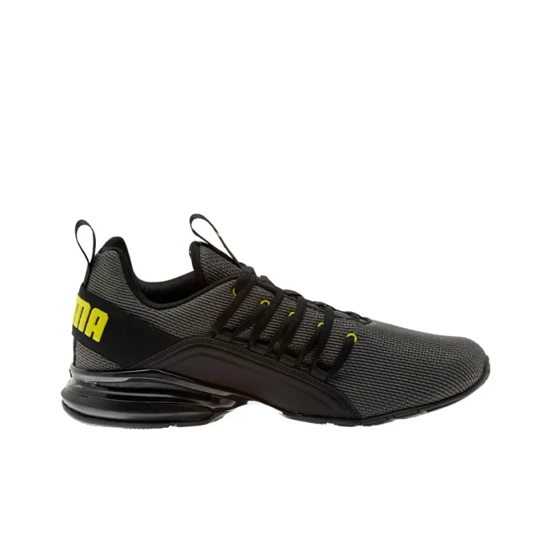 PUMA Axelion Cushioning Wear-Resistant Mid-Top Running Shoes Men's Gray Black-1
