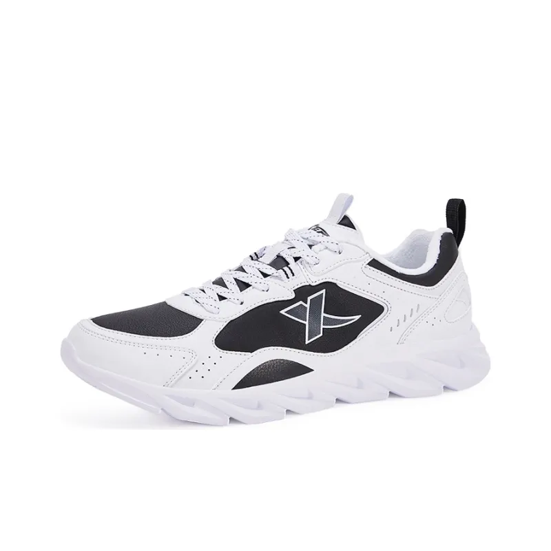 XTEP Abrasion Resistant Lightweight Thermal Low Top Running Shoes Men's White Black-2