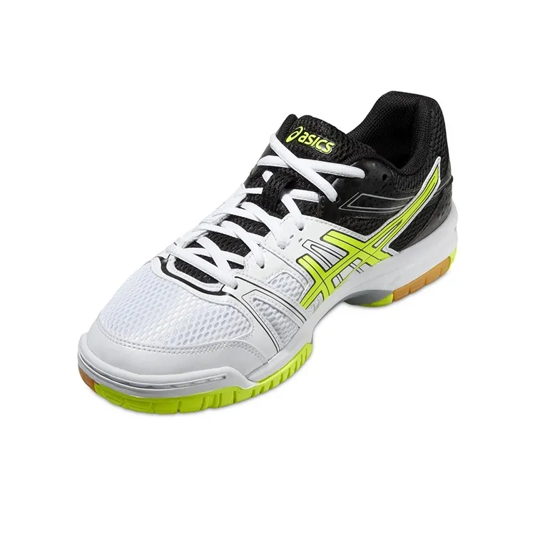 Asics Gel-Rocket 7 Wear-Resistant Low-Top Running Shoes Men's White Black-2