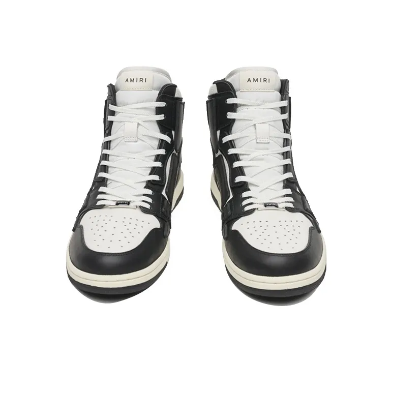AMIRI Skel Top High 'White Black'-3
