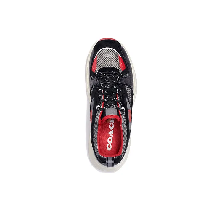 COACH Tech Low Top Casual Shoes Men's Mixed Black-2