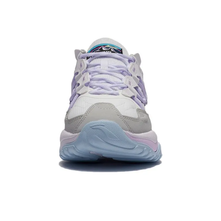LiNing Aurora WindWalker V2 Cushioning Low Top Sports Casual Shoes Women's White Gray-4