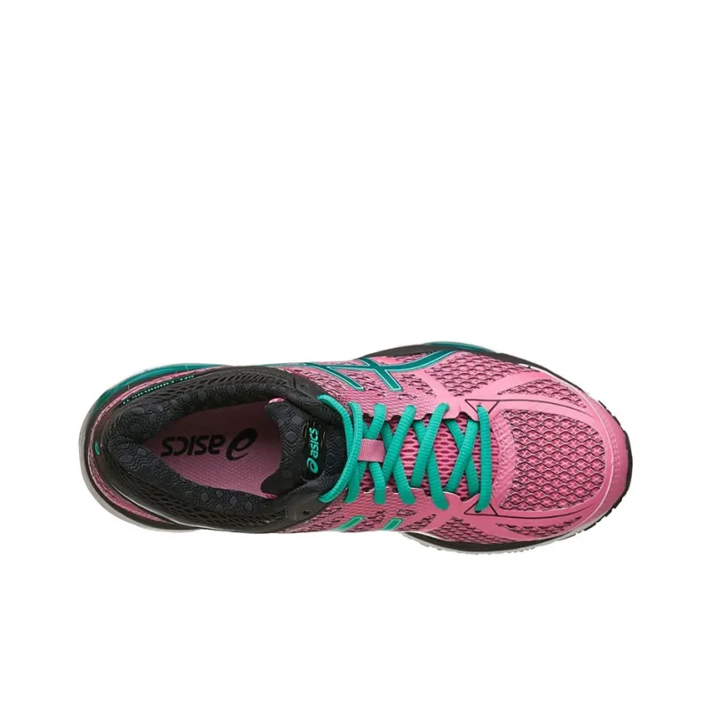 Asics Gel-Cumulus 17 Wear-Resistant Low-Top Running Shoes Women's Black Pink-3