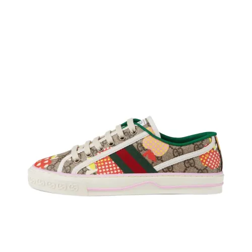 GUCCI Tennis 1977 Skateboard Shoes Women's Low-Top Red/Green