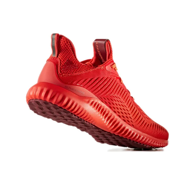 Adidas AlphaBounce Em Abrasion Resistant Low Top Running Shoes Men's Red-3