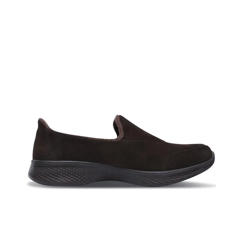 Skechers Go Walk 4 Interact Cushioning Anti-Slip And Wear-Resistant Low-Top Casual Shoes Women's Chocolate-1