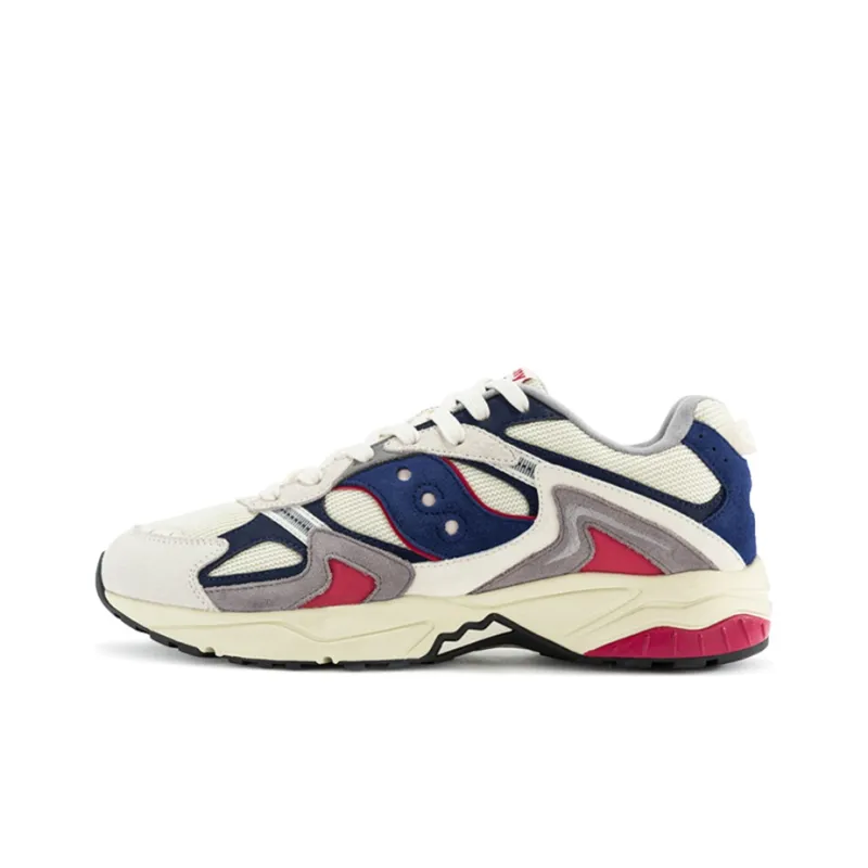 Saucony GSD 90S Cushioning Low Top Running Shoes Unisex White Blue Vintage-0