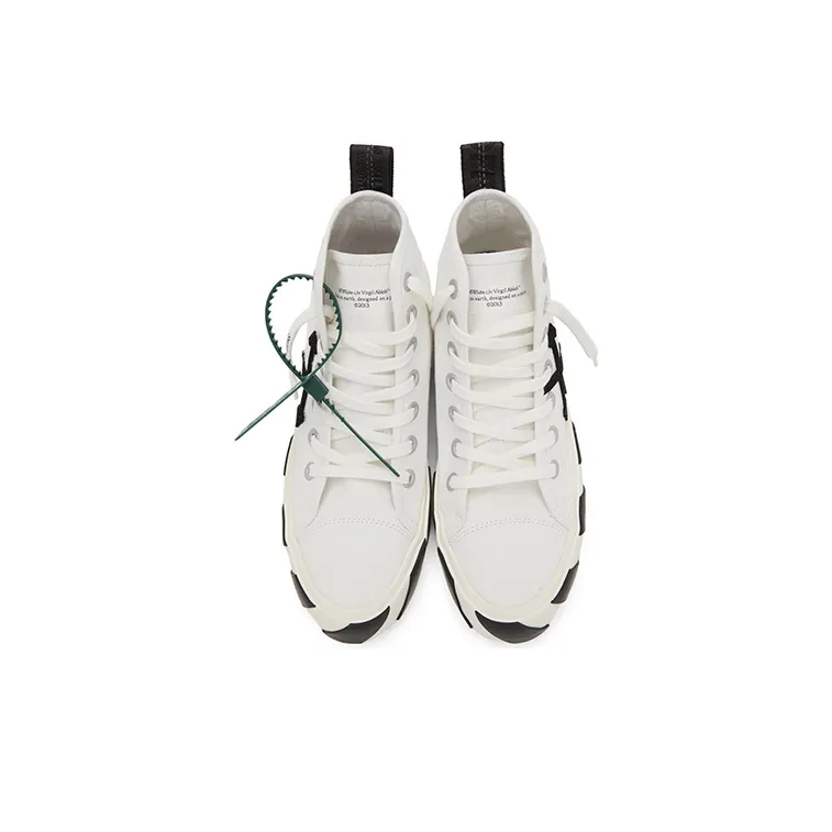 OFF WHITE Vulc Mid Canvas White Black-3
