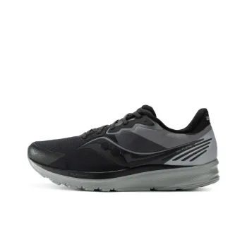 Saucony Ride Yutu 14 Cushioning Anti Slip And Wear Resistant Breathable Support Low Top Running Shoes Men's Black Gray