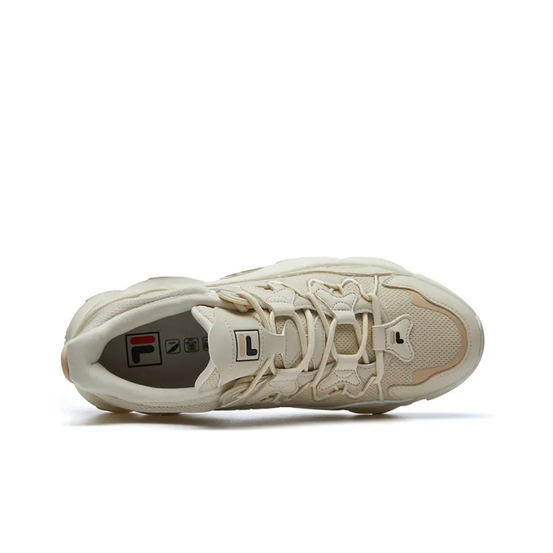FILA Shock Absorbers With Slip Resistant And Abrasion Resistant Properties Low Top Running Shoes Men's Beige-4
