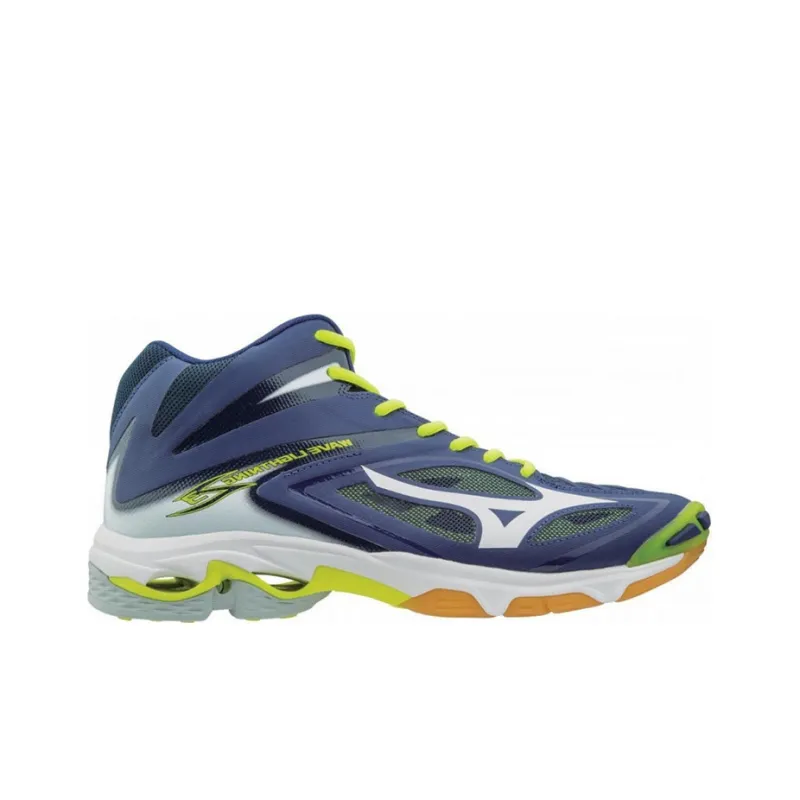 Mizuno Wave Lightning Z3 Mid Wear-Resistant Slip-Resistant Mid-Top Running Shoes Unisex Blue White-1