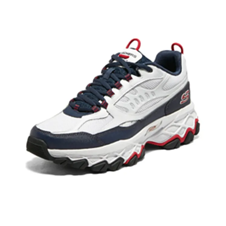 Skechers ARCH FIT AKHIDIME Cushioning Anti Slip And Wear Resistant Low Top Casual Shoes Men's White Blue-2