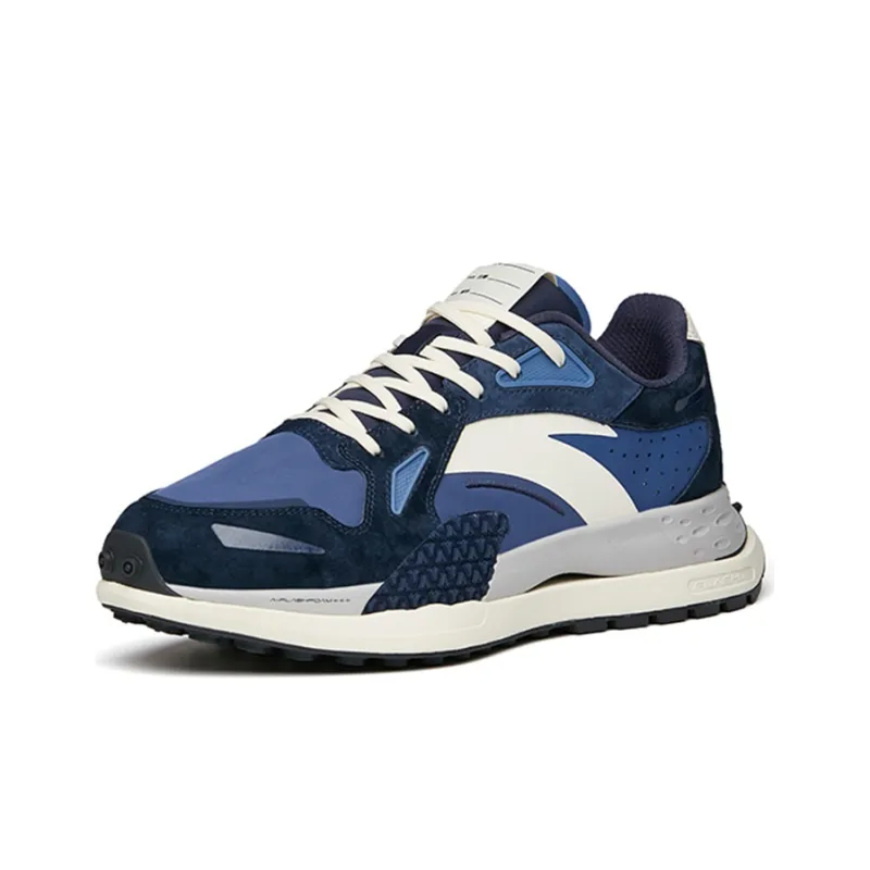 Anta Cushioning, Slip Resistant, And Abrasion Resistant Low Top Running Shoes Men's Blue-2