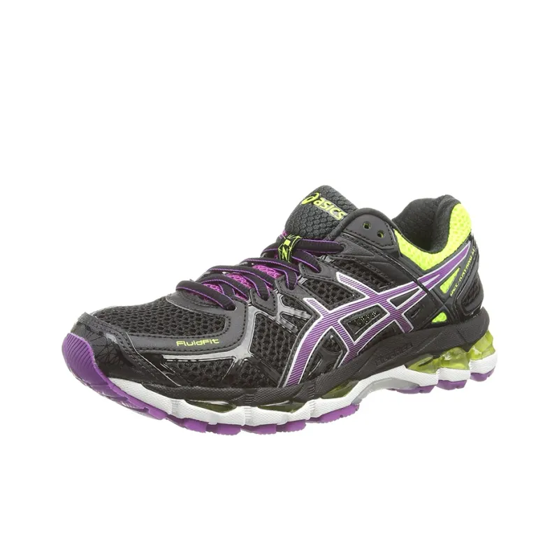 Asics Gel-Kayano 21 Wear-Resistant Low-Top Running Shoes Women's Black Purple-2