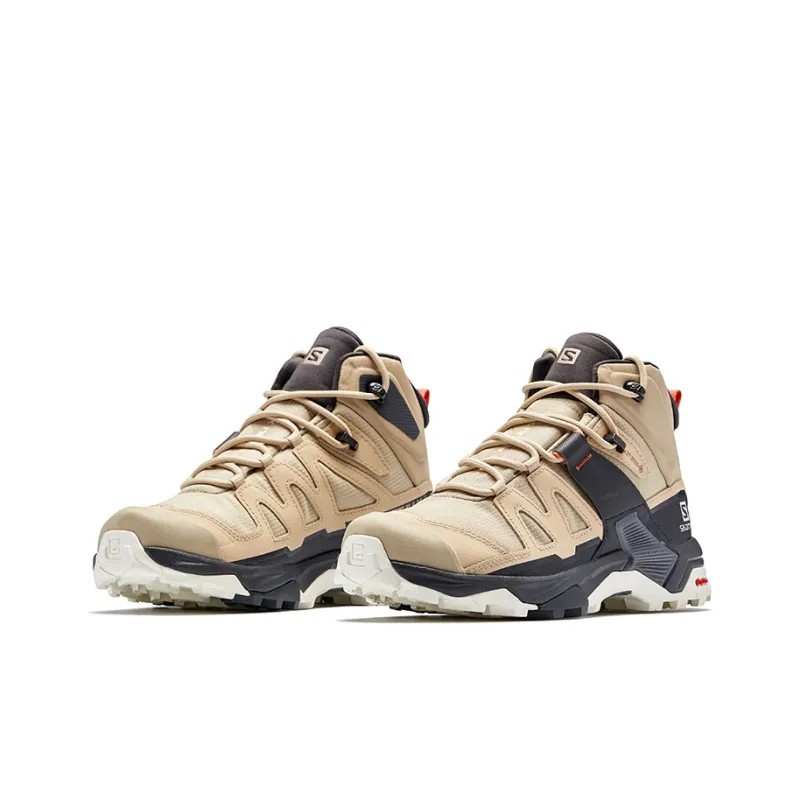 SALOMON X Ultra 4 Shock-absorbing And Waterproof High-Top Hiking Trekking Shoes Women's Apricot-2