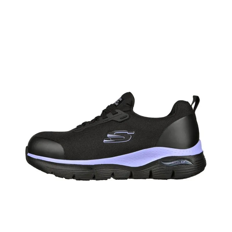 Skechers ARCH FIT SR - Evzan Cushioning Anti-Slip And Wear-Resistant Low-Top Casual Shoes Women's Black Purple-0