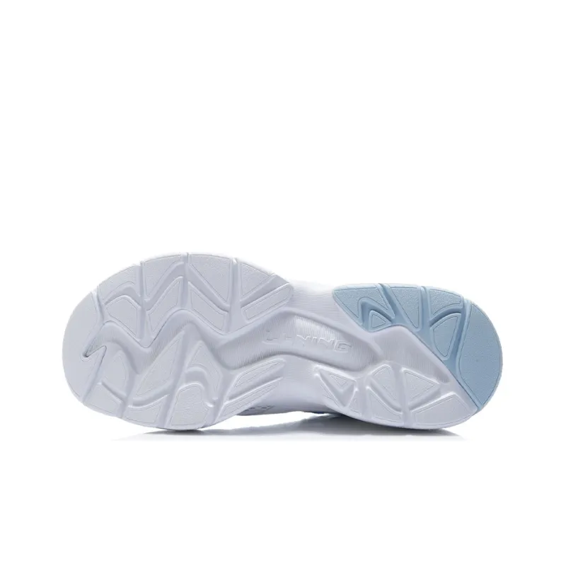 LiNing Joyful Travel Lightweight And Breathable Low Top Running Shoes Women's Light Blue White-4