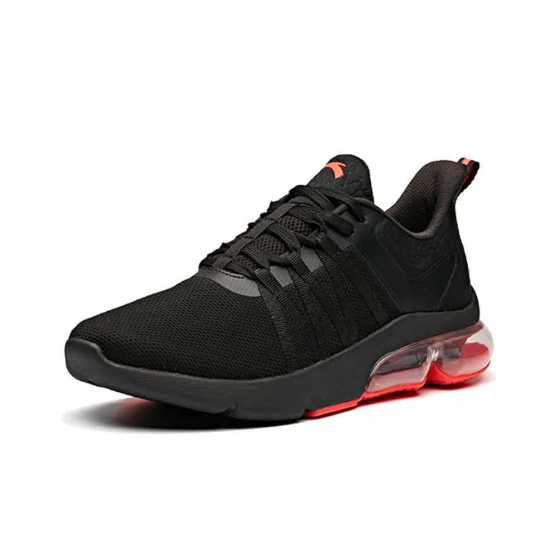 Anta Breathable And Lightweight Low Top Running Shoes Men's Black Red-2