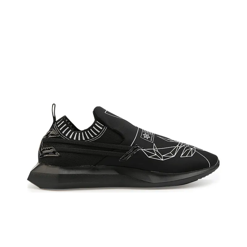 NORVINCY Cushioning Breathable Low Top Running Shoes Unisex Black-1