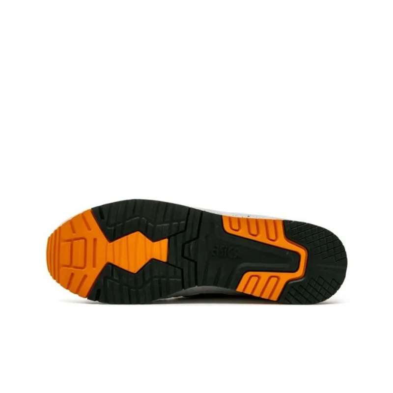 Asics Gel Lyte 3 Anti Slip And Wear Resistant Breathable Low Top Running Shoes Unisex Gray Orange-3