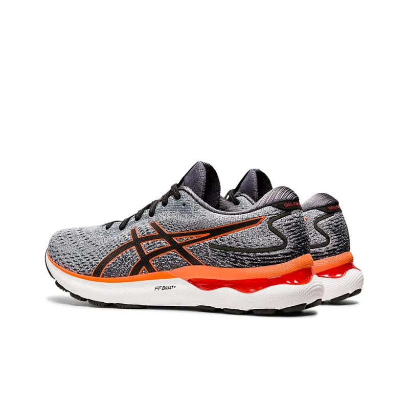 Asics Gel Nimbus 24 Sheet Rock Grey Shocking Orange-3