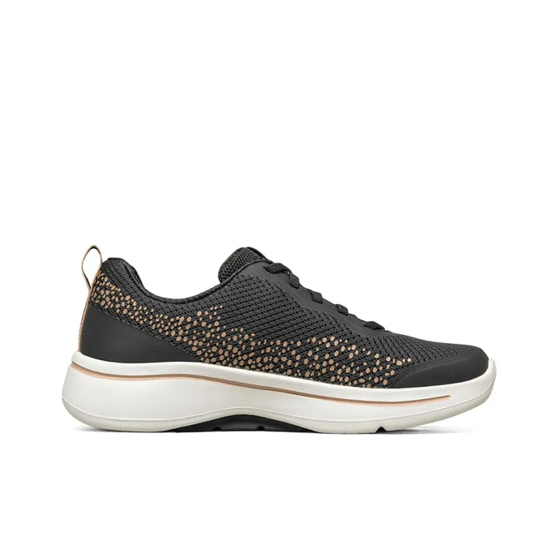 Skechers GO WALK Series Slip On Shoes Women's Low Top Black/Gold-1