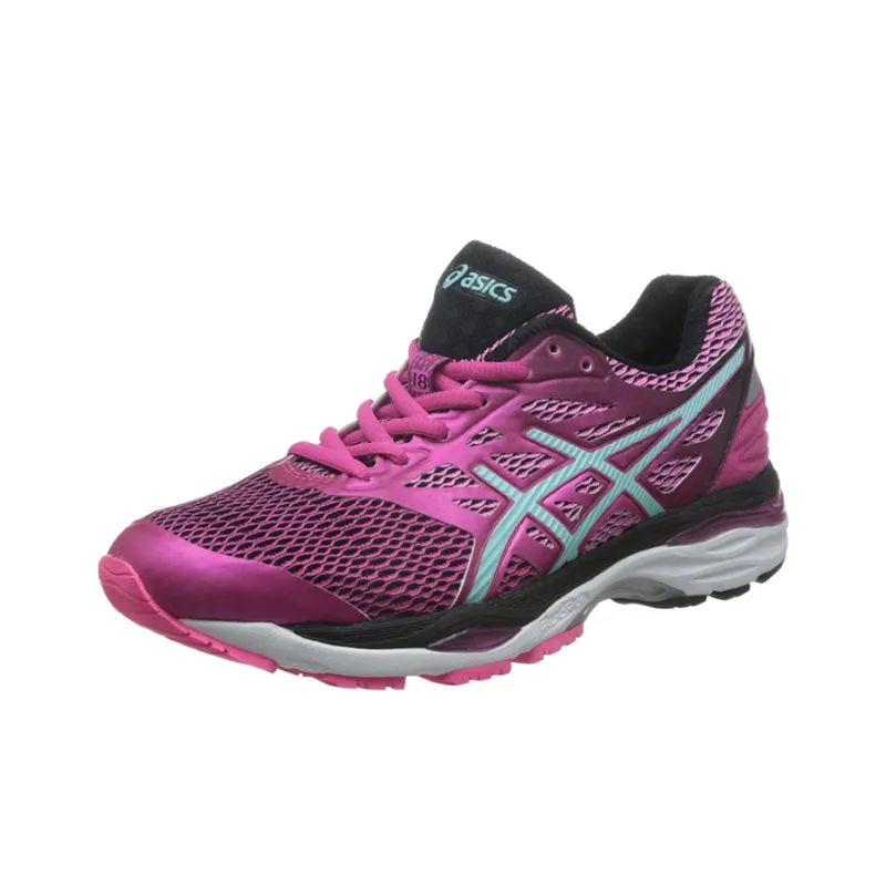 Asics Gel-Cumulus 18 Running Shoes Women's Low-Top Pink Purple/Blue-2