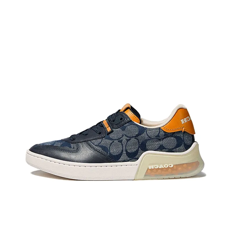 COACH CitySole Court Low Top Stylish Skateboarding Shoes Women's Denim Blue-0