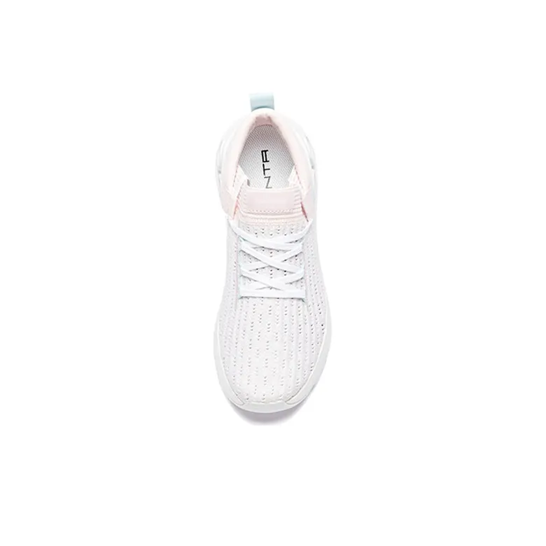 Anta Cushioning, Slip Resistant, And Abrasion Resistant Low Top Running Shoes Women's Pink Blue White-3