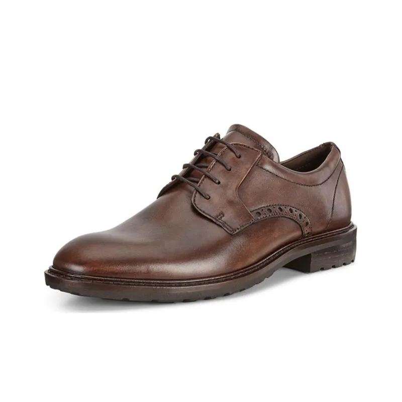 Ecco Dress Shoes Men Low Top Brown-1