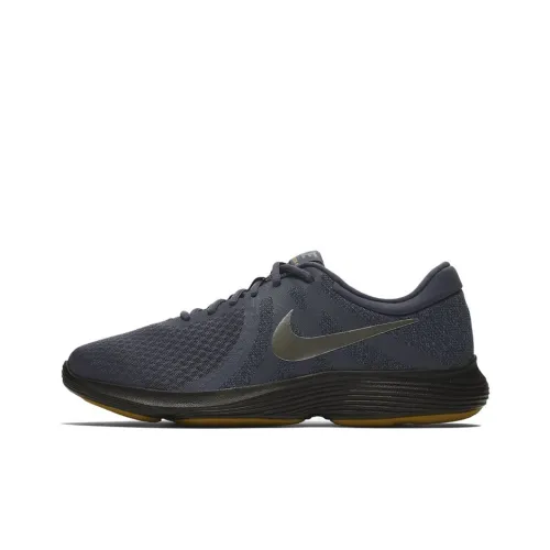 Nike REVOLUTION 4 Running Shoes Men Low-Top Dark Gray/Black