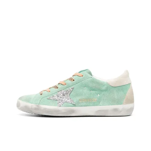 Golden Goose Super-Star Skateboard Shoes Women's Low-Top Gray Green