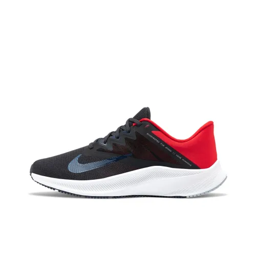 Nike Quest 3 Running Shoes Men Low-Top Black/Red/Blue