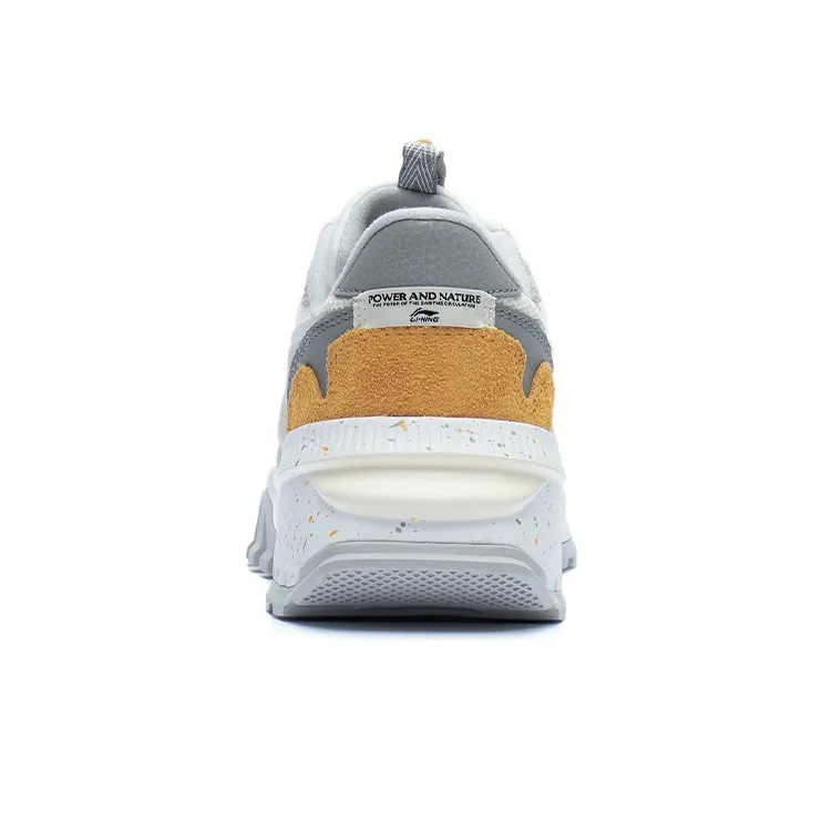LINING Wu Xing Running Shoes Women's Low Top Light Ancient Yellow/Microcrystalline Gray-3