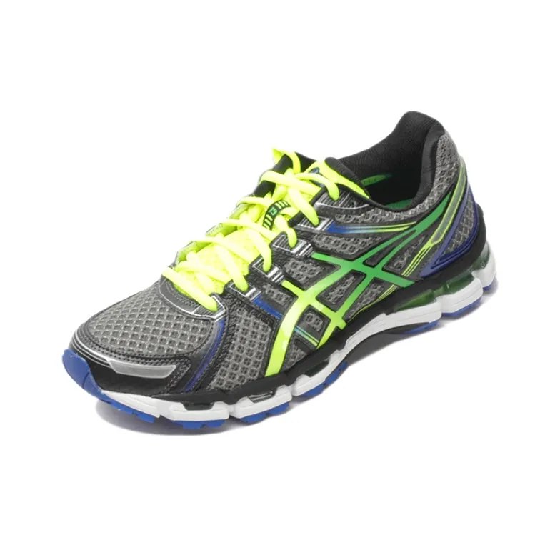 Asics Gel-Kayano 19 Anti-Slip And Wear-Resistant Breathable Low-Top Athletic Shoes Men's Gray Yellow-1