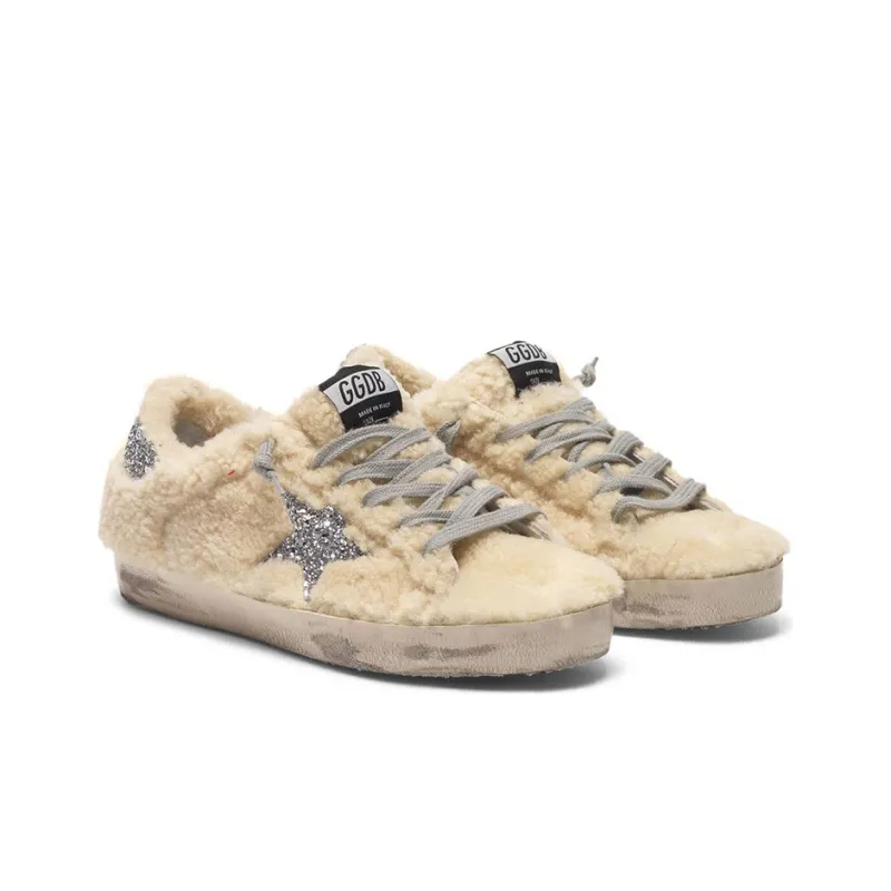 Golden Goose Super Star Stylish Skateboarding Shoes Women's Beige-1
